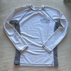 Ron Jon Surf Shop Off White and Gray Swim Shirt/Rashguard in Size S (6-7)